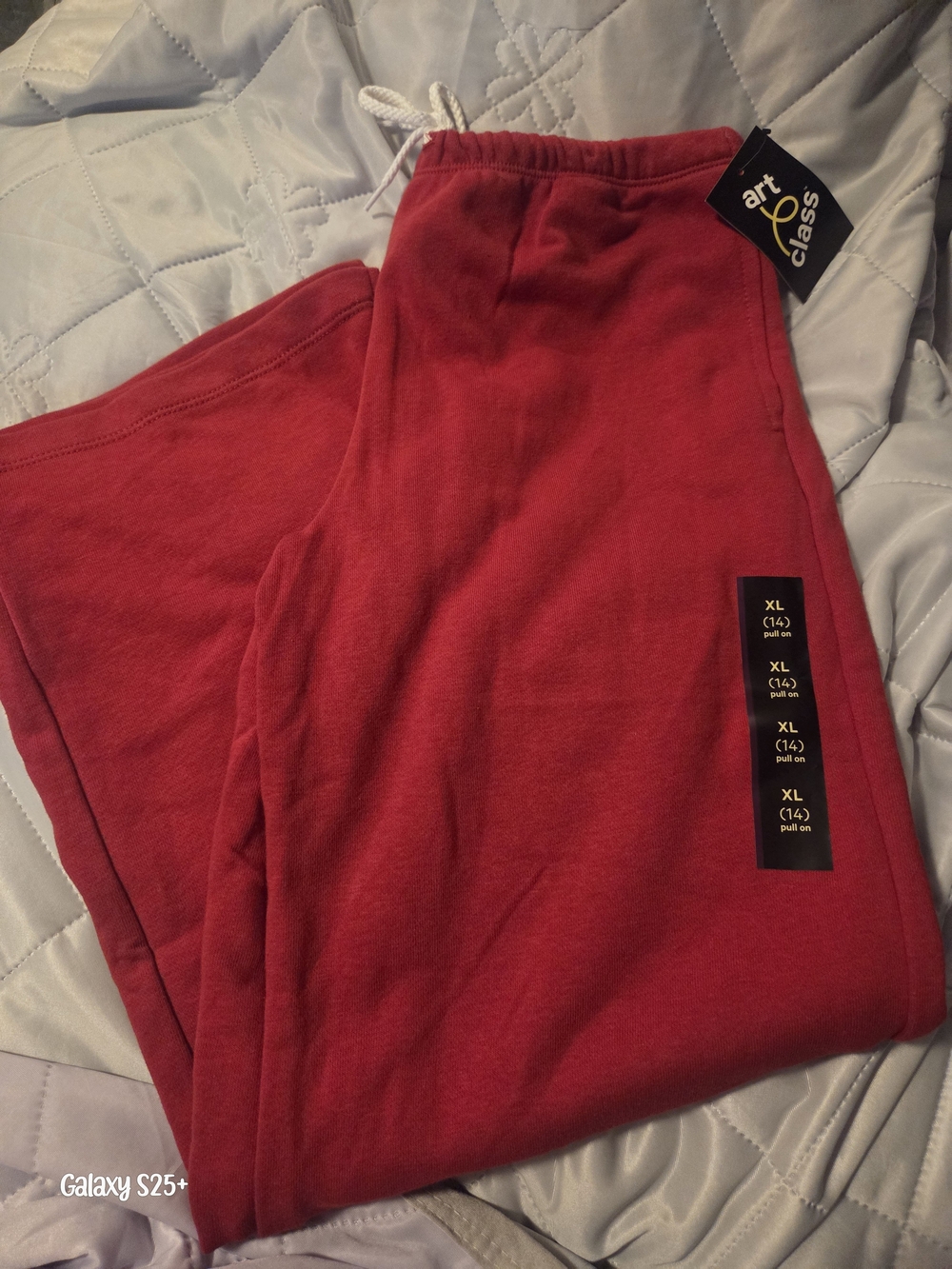 art class Kids Xl (14) Red Jogger Sweatpants with Drawstring